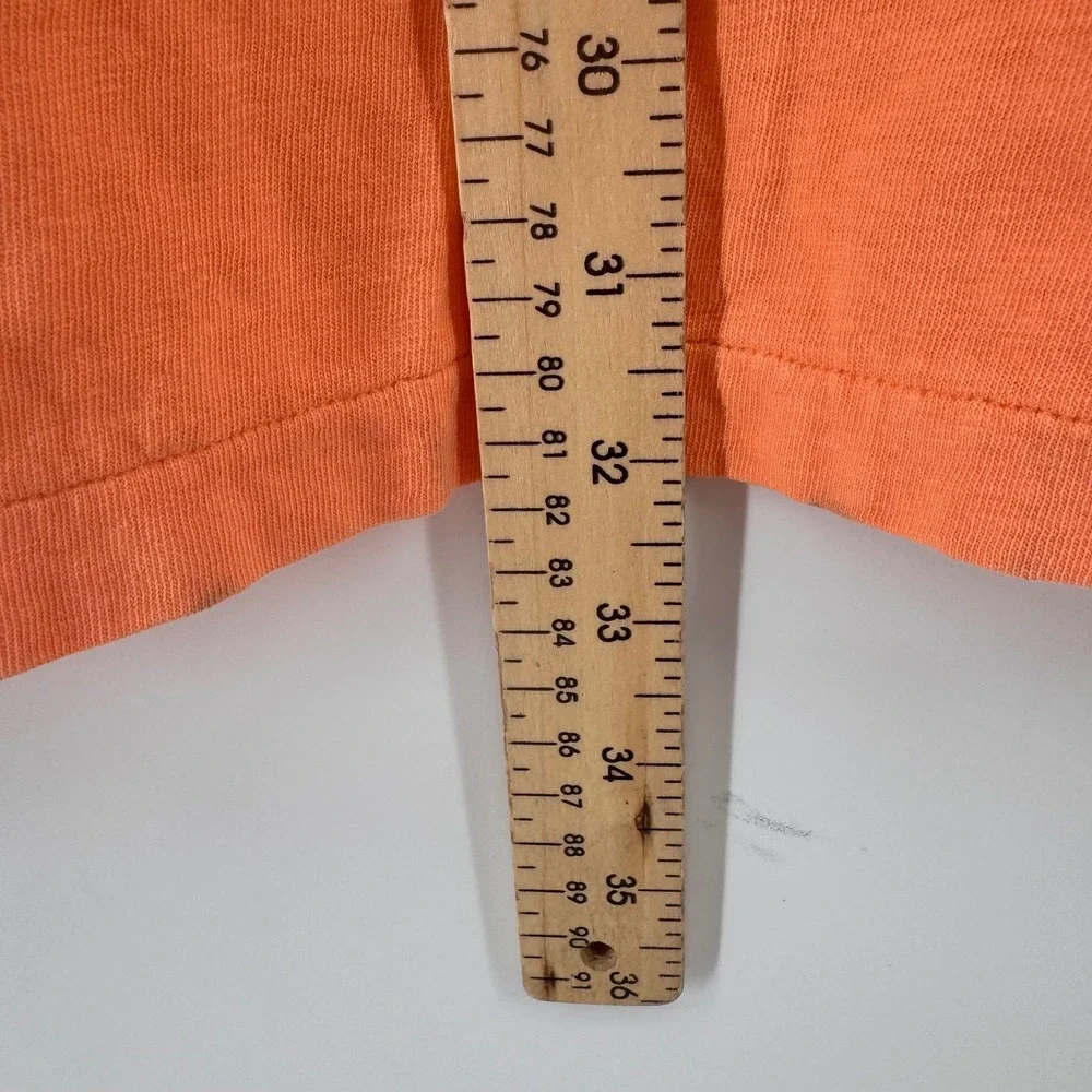 Polo Ralph Lauren Polo Shirt Mens LT Pink Orange Cotton Linen V-Neck Pocket Logo